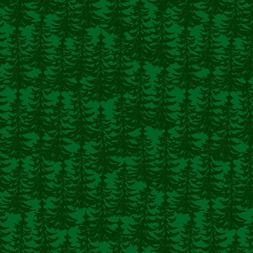 The Great Outdoors Fabric - By The Half Yard - BTHY - Green Trees - Green Fabric - Riley Blake Fabric - C6754
