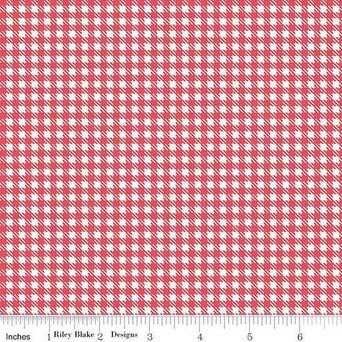 Farm Girl Vintage Fabric - By The Half Yard - BTHY - Red Gingham - Lori Holt - Bee In My Bonnet - Riley Blake - C7883 Red