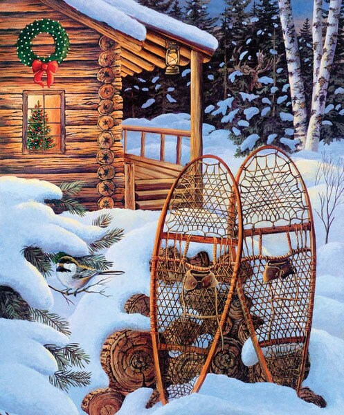 Christmas Memories Panel - Evening Solitude - - Christmas Panel - Riley Blake - P8693 Evening