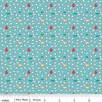 Vintage Happy 2 Fabric - By The Half Yard - BTHY - Leaves Cottage - Lori Holt - Bee In My Bonnet - Riley Blake - C9141 COTTGE