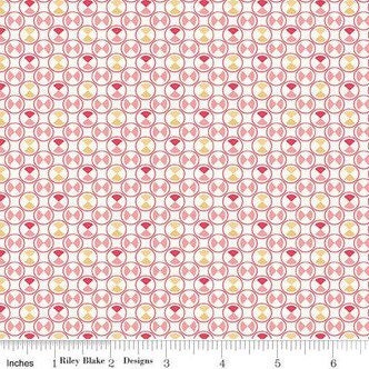 Vintage Happy 2 Fabric - By The Half Yard - BTHY - Boxers Pink - Lori Holt - Bee In My Bonnet - Riley Blake - C9134 PINK