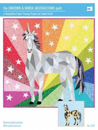 The Unicorn & Horse Abstractions Quilt  - Violet Craft - Foundation Paper Piecing Pattern