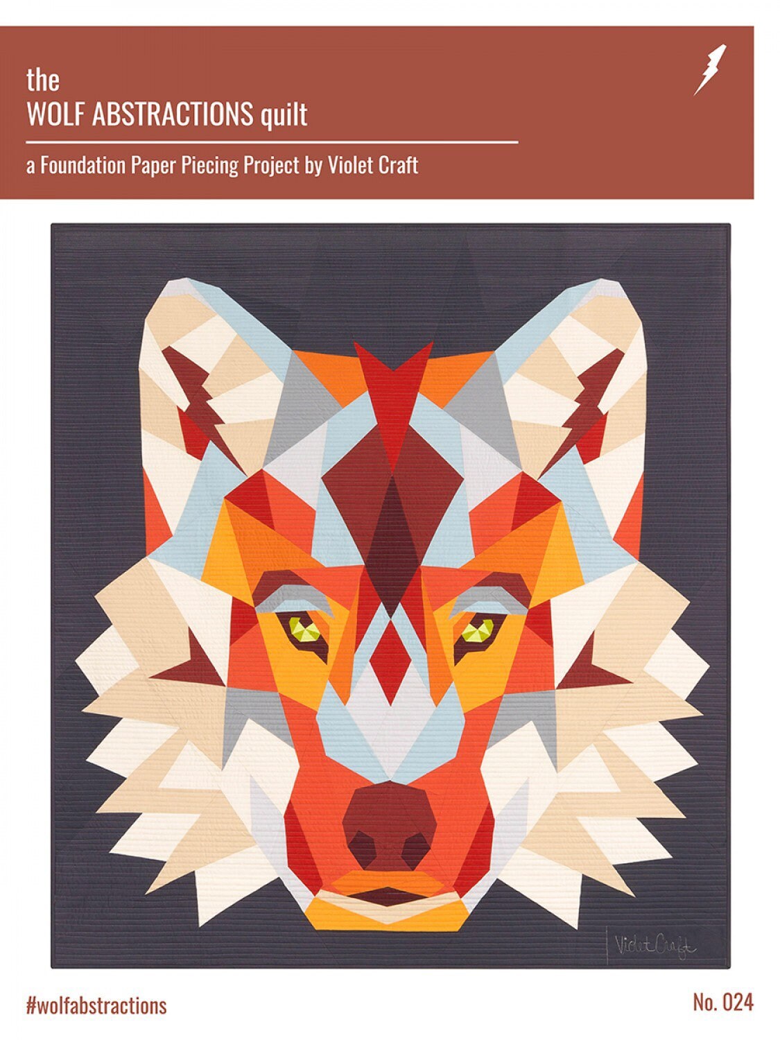 The Wolf Abstractions Quilt  - Violet Craft - Foundation Paper Piecing Pattern