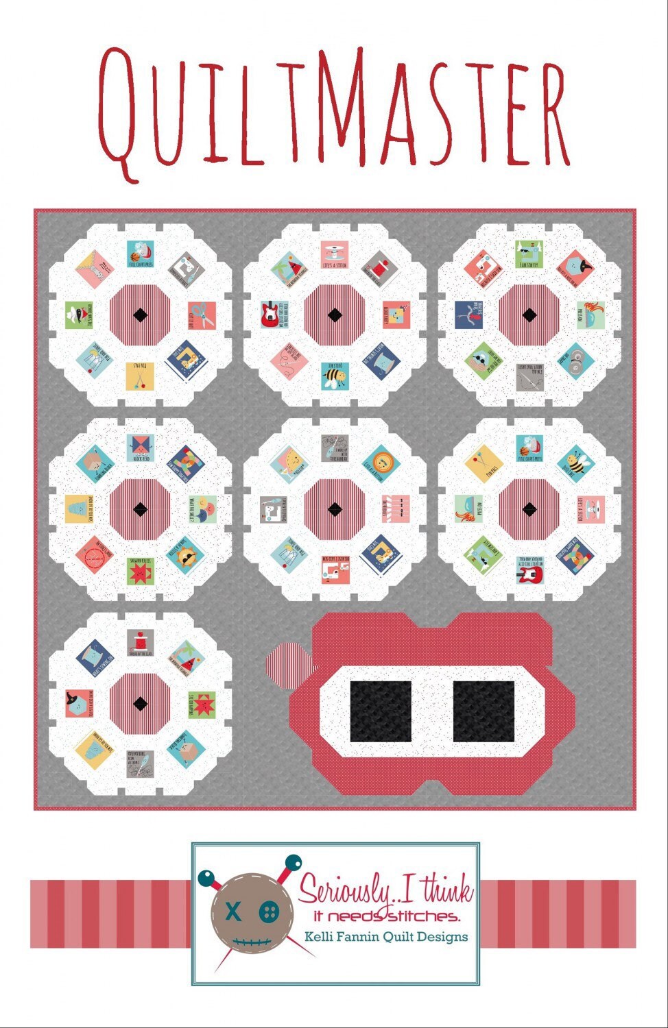Quiltmaster Quilt Pattern - Kelli Fannin Quilt Designs - Great for Fussy Cutting - Viewmaster Quilt
