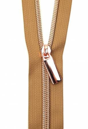 Natural Zipper Tape - #3 Zipper - Sallie Tomato Zipper - Choose Teeth Color - 3 Yards - 108 inches