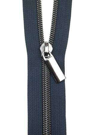 Navy Zipper Tape - #3 Zipper - Sallie Tomato Zipper - Choose Teeth Color - 3 Yards - 108 inches