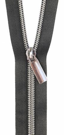 Black Zipper Tape - #3 Zipper - Sallie Tomato Zipper - Choose Teeth Color - 3 Yards - 108 inches