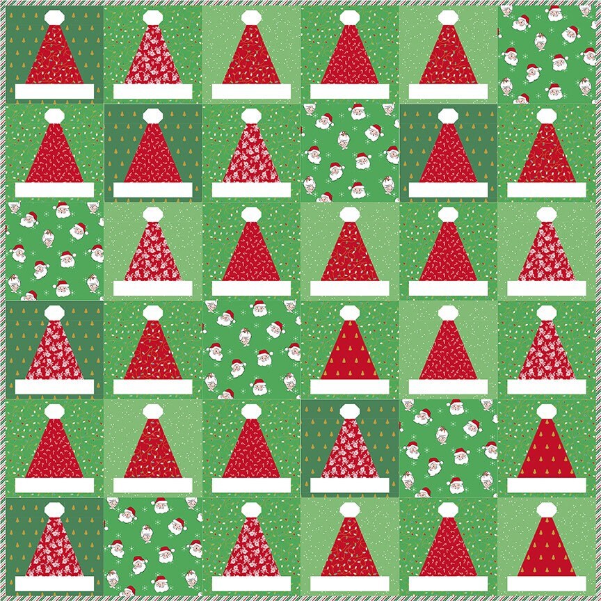 Santa Claus Lane - By The Half Yard - BTHY - Red Sparkle Trees - Melissa Mortenson - Polka Dot Chair - Christmas Fabric - SC9613 RED