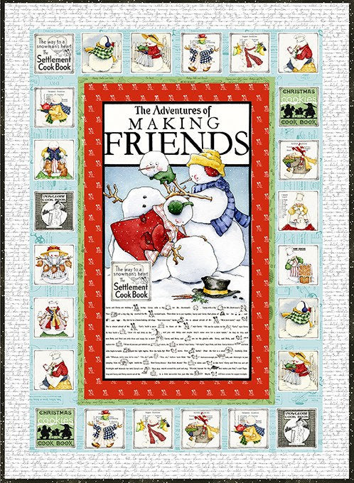 Snow Sweet - By The Half Yard - BTHY - Red Candy Making Text - J Wecker Frisch - Christmas Fabric - Riley Blake - C9669 RED