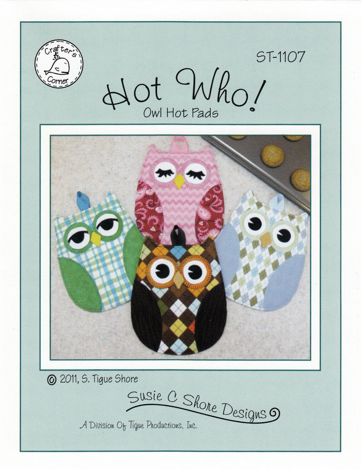 Hot Who! Owl Pot Holder or Mug Rug Pattern - Susie C Shore Designs - Suzanne Shore