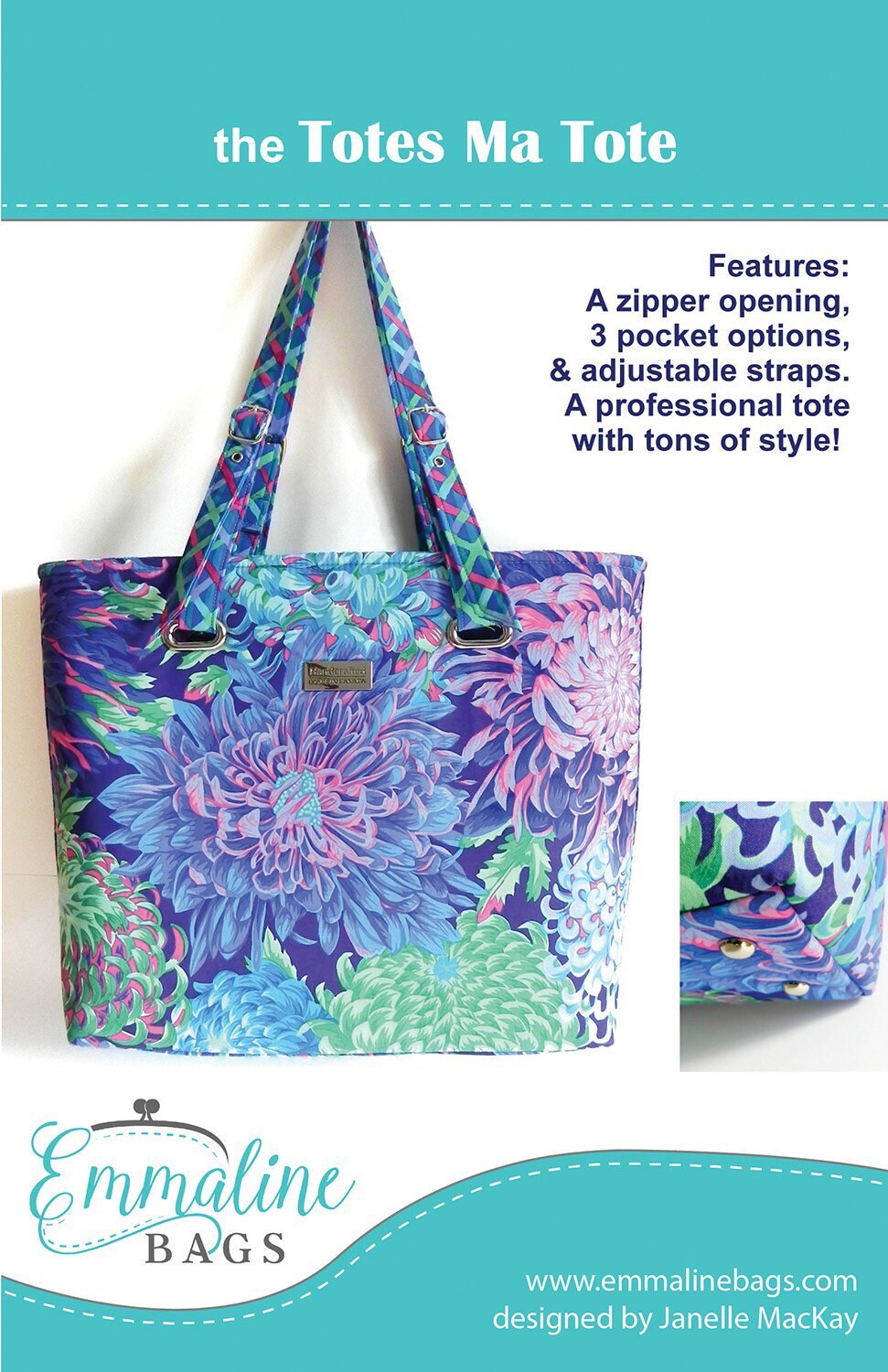 Totes Ma Tote Pattern - Emmaline Bags - Janelle Mackay