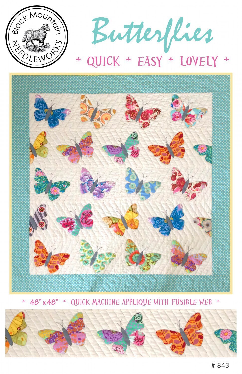 Butterflies Quilt Pattern - Black Mountain Needleworks - Teri Christopherson - Appliqué Quilt