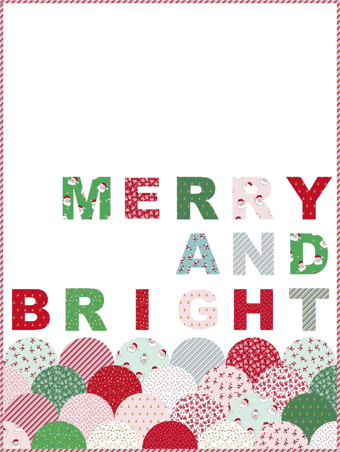 Santa Claus Lane - By The Half Yard - BTHY - White Poinsettias - Melissa Mortenson - Polka Dot Chair - Christmas Fabric - C9611 WHITE