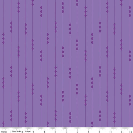 Create Purple Fairy Lights - By The Half Yard - BTHY - Kristy Lea - Quiet Play - Rainbow Fabric - Riley Blake - C9803 PURPLE