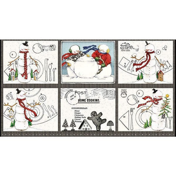 Snow Sweet - Placemat Panel - 24” x 43” - J Wecker Frisch - Christmas Fabric - C9663 PANEL