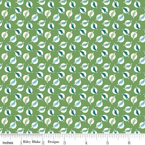 Flea Market Fabric - By The Half Yard - BTHY - Clover Feathers - Lori Holt - Bee in My Bonnet - Riley Blake - C10226 CLOVER
