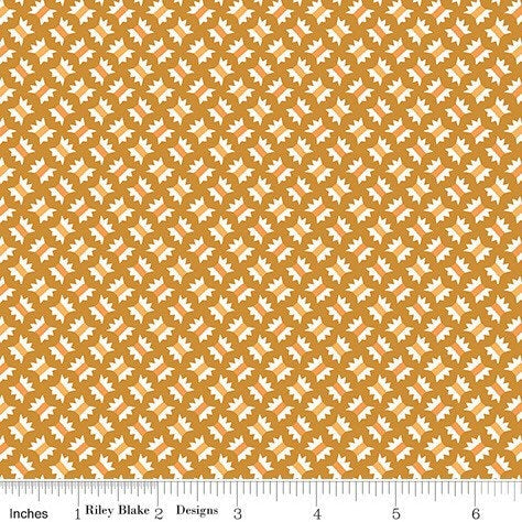 Flea Market Fabric - By The Half Yard - BTHY - Butterscotch Flossy - Lori Holt - Riley Blake - C10227 BUTTERSCOTCH