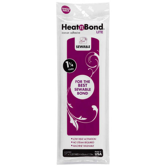 Heat N Bond Lite - 17" x 45" - Iron On - Fusible - Sewable - For Applique