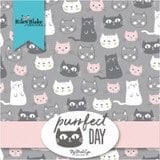 Purrfect Day Fabric - By The Half Yard - BTHY - Aqua Yarn - My Mind’s Eye - Riley Blake - C9901 AQUA