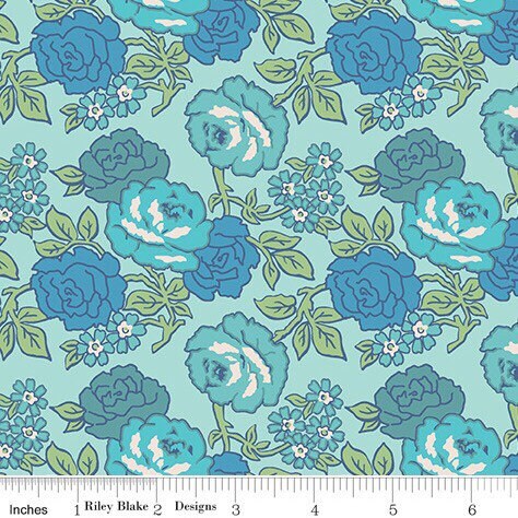 Flea Market Fabric - By The Half Yard - BTHY - Songbird Roses - Lori Holt - Bee in My Bonnet - Riley Blake - C10210 SONGBIRD