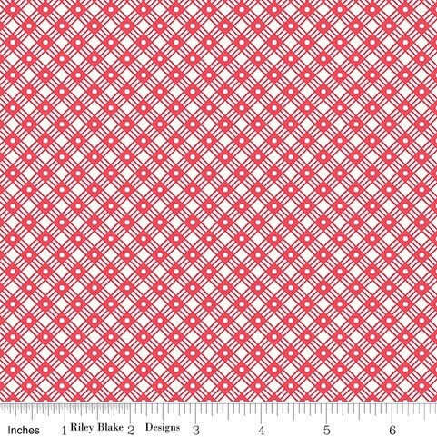 Flea Market Fabric - By The Half Yard - BTHY - Cayenne Basket Weave - Lori Holt - Bee in My Bonnet - Riley Blake - C10221 CAYENNE