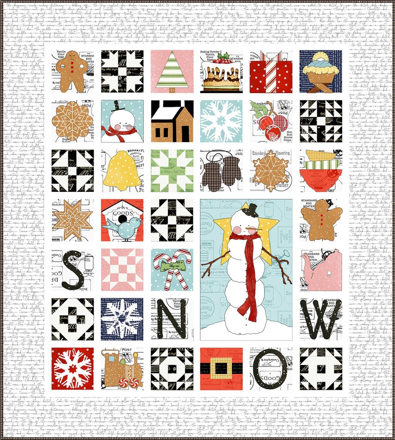 Sweet Snow Along Quilt Pattern - J Wecker Frisch - Snow Sweet - Joy Studio