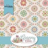 Granny Chic Fabric - By The Half Yard - BTHY - Blue Blossoms - Lori Holt - Bee in my Bonnet - Riley Blake - C8519 BLUE