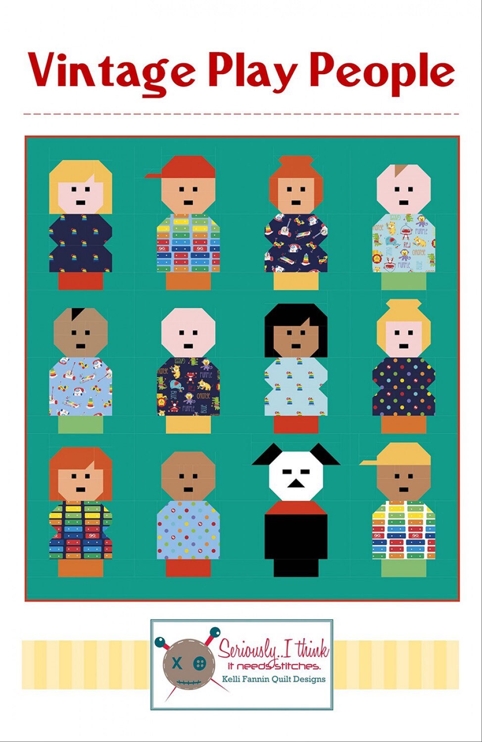Vintage Play People Quilt Pattern - Kelli Fannin Quilt Designs