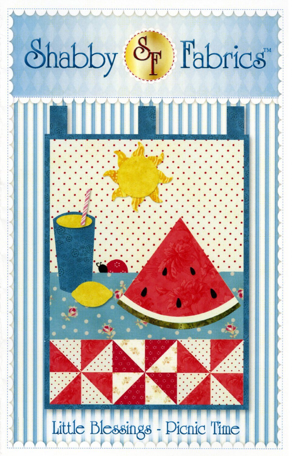 Little Blessings Picnic Time Pattern - Shabby Fabrics - Jennifer Bosworth - Mini Quilt Pattern - Wall Hanging Pattern