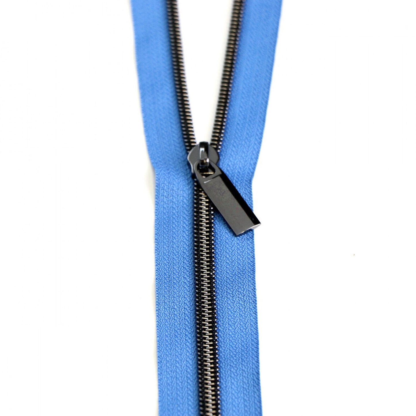 Blue Zipper Tape - Sallie Tomato Zipper - Blue Jean Zipper - Blue Tape - Choose Teeth Color - 3 Yards - 108 inches