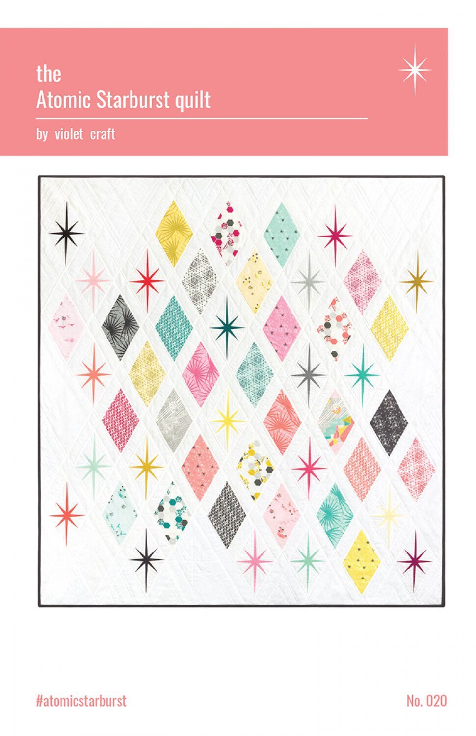 The Atomic Starburst Quilt Pattern - Violet Craft - Foundation Paper Piecing Pattern