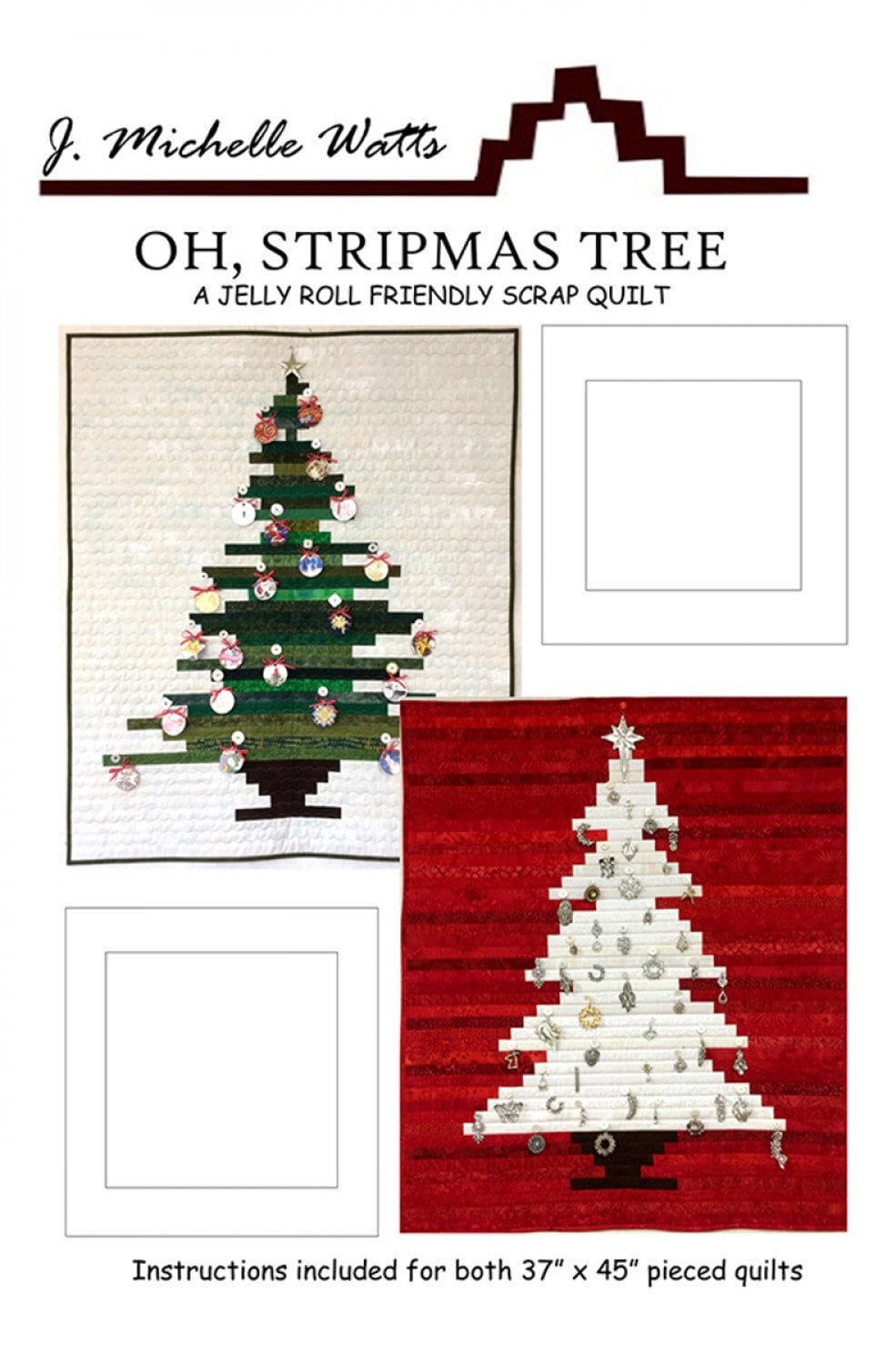 Oh Stripmas Tree Quilt Pattern - J Michelle Watts Designs - Christmas Quilt Pattern - Scrap Friendl