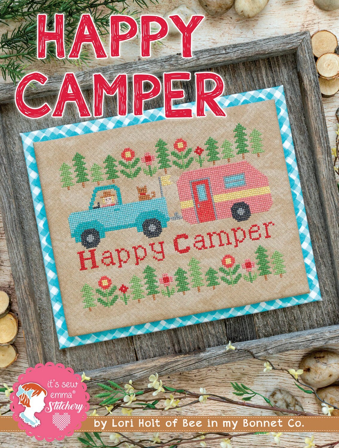Happy Camper Cross Stitch Pattern - Lori Holt - Bee In My Bonnet - It’s Sew Emma