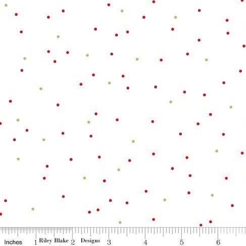Christmas Pin Dot Fabric - By The Half Yard - BTHY - Christmas Fabric - Lori Holt - Low Volume Fabric - Riley Blake - C705 CHRISTMAS