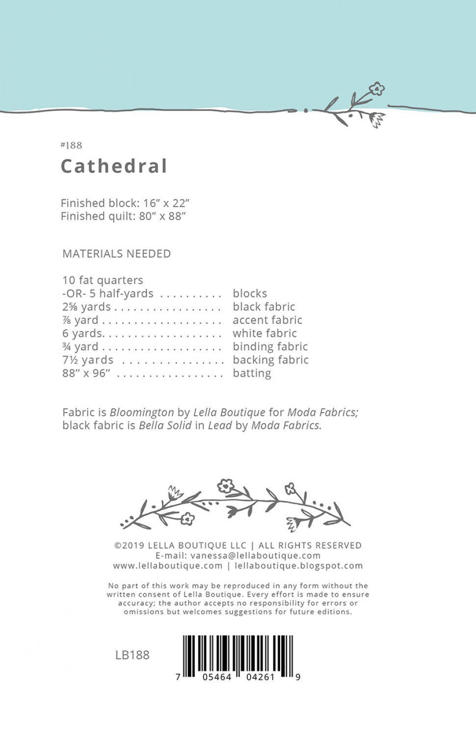 Cathedral Quilt Pattern - Lella Boutique - Fat Quarter Friendly - Vanessa Goertzen - Big Block Quilt