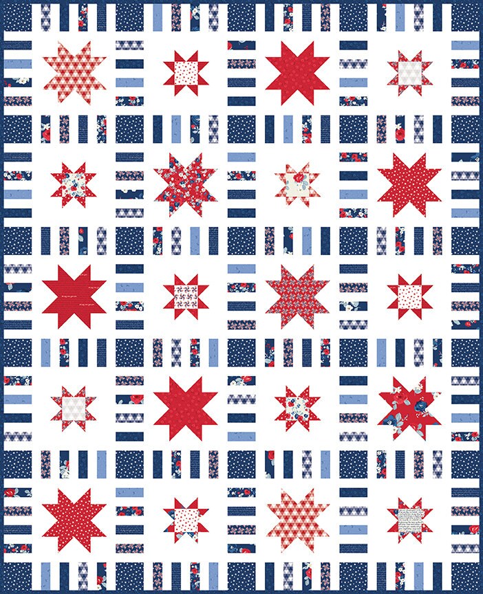 Land of Liberty Rolie Polie- My Mind's Eye - Land of Liberty Jelly Roll - Patriotic Fabric - Riley Blake