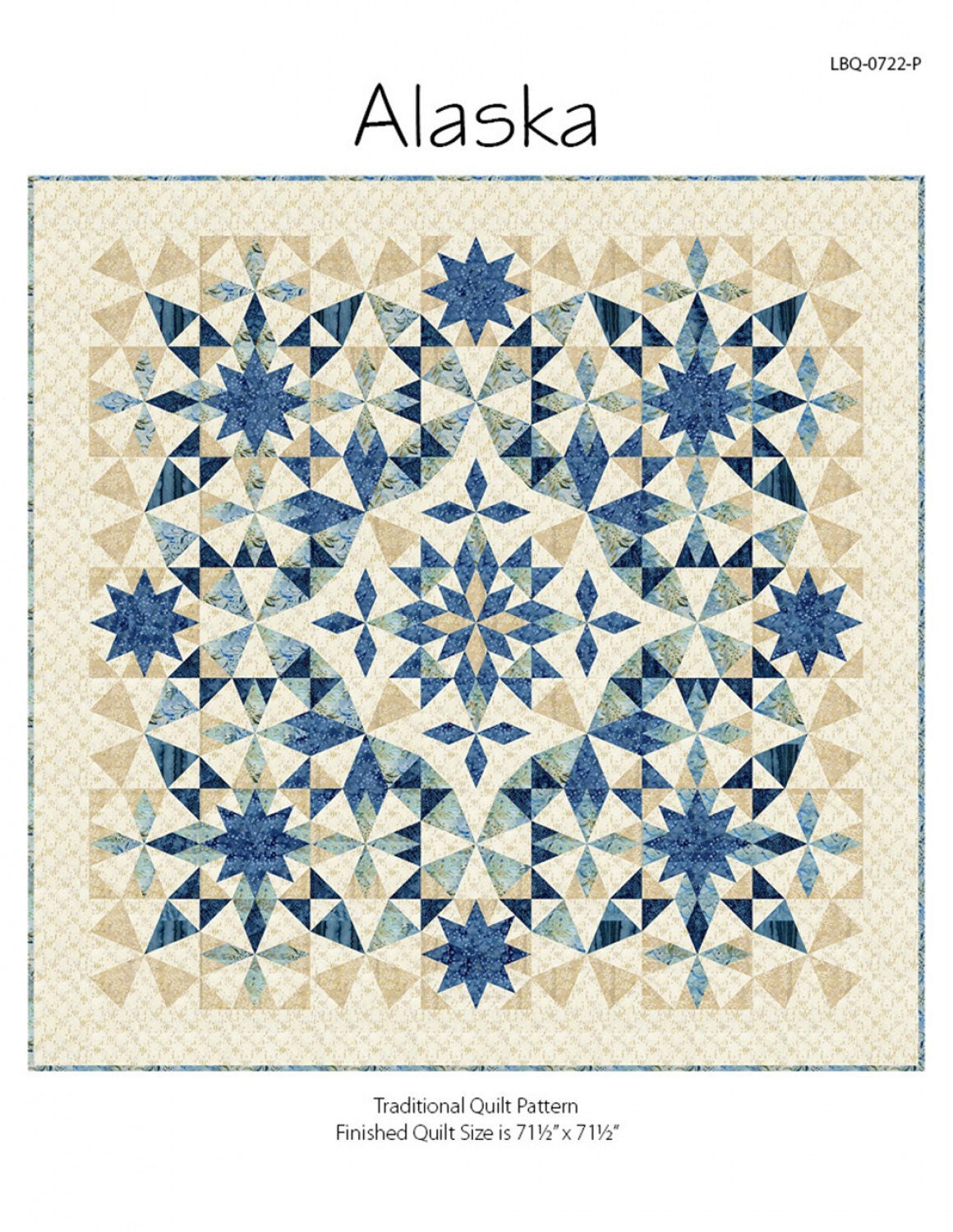 Alaska Pattern 72” x 72” - Laundry Basket Quilts - Edyta Sitar - Optional Acrylic Templates
