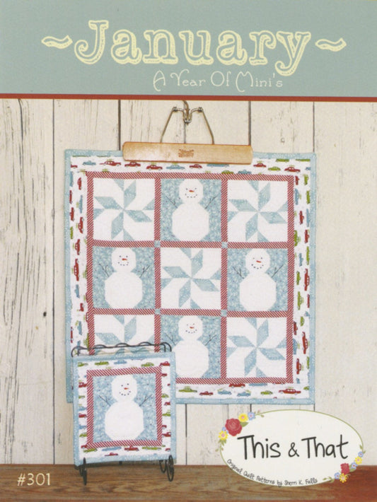 A Year of Minis - January Mini Quilt Pattern - This & That - Sherri Falls