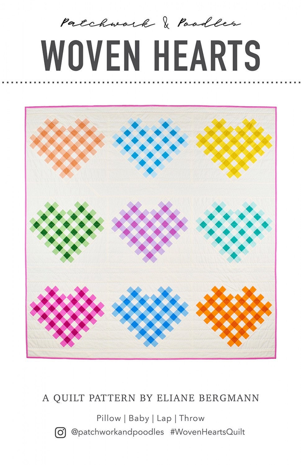 Woven Hearts Quilt Pattern - Patchwork and Poodles