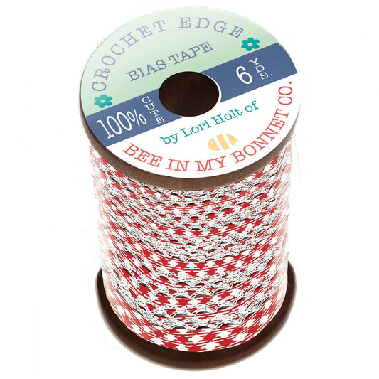 Lori Holt Crocheted Bias Tape In Color Red