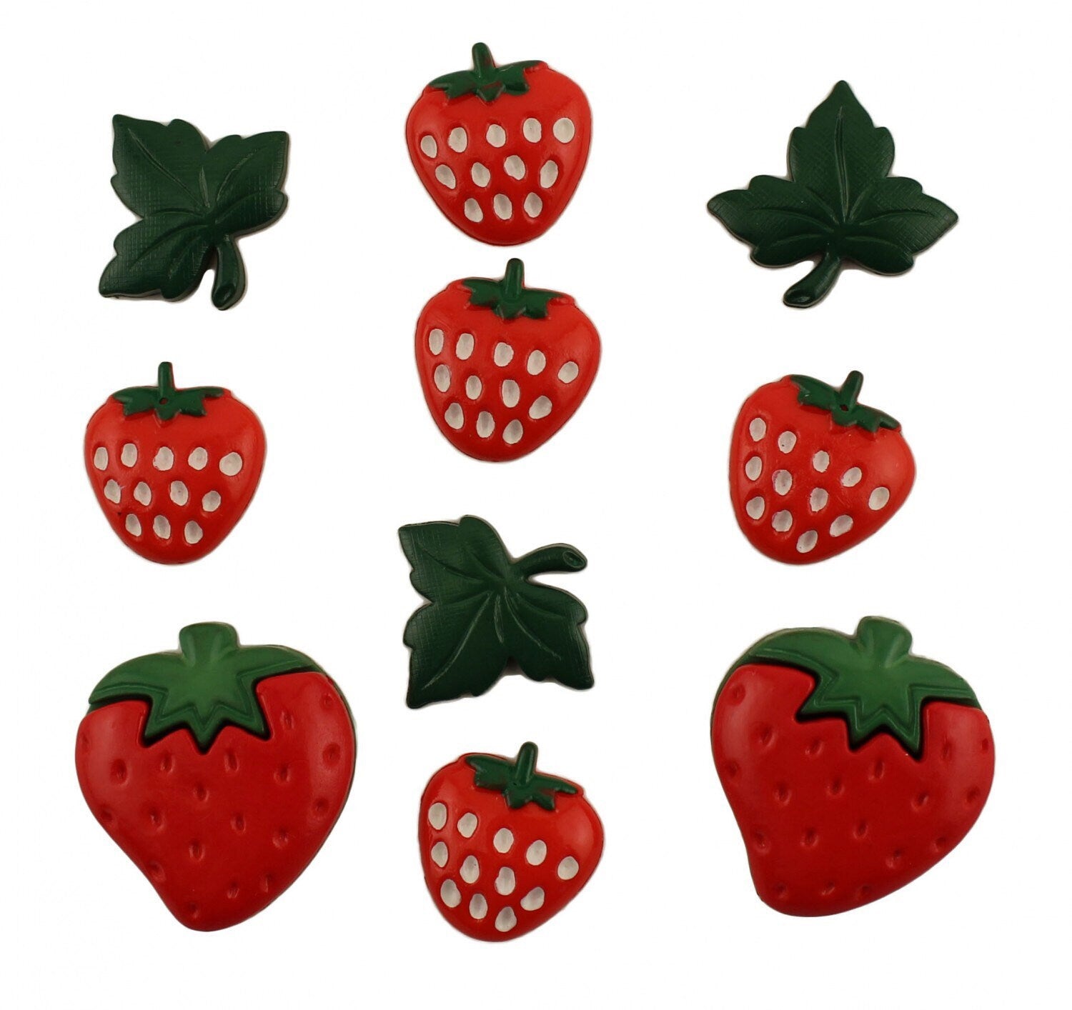 Strawberry Fields - Fruit Buttons - Buttons Galore - 10 buttons/card