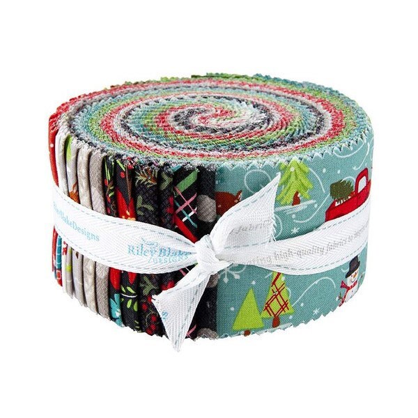 Snowed In Jelly Roll - 2.5” Rolie Polie - Heather Peterson - Ankas Treasures - Riley Blake - Christmas Jelly Roll