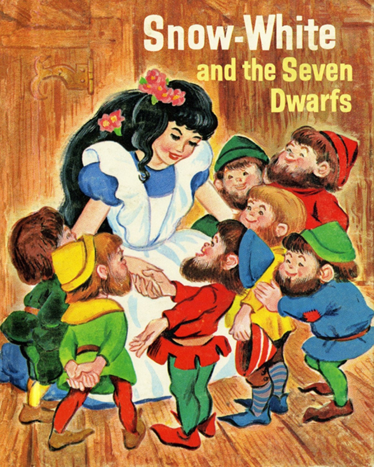 Vintage Storybook Snow White Fabric Panel - 36” x 44” - Four Seasons by David Textiles