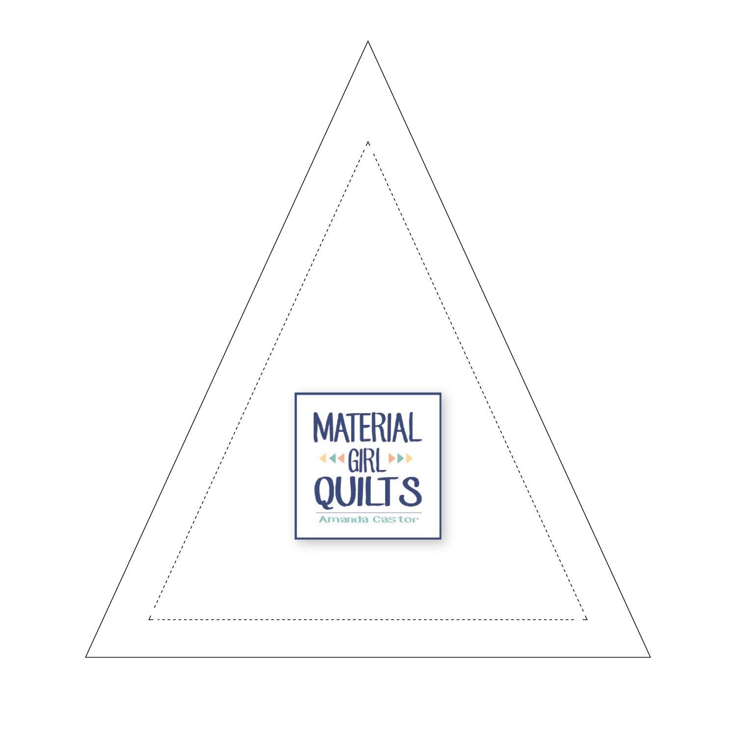 Material Girl Quilts Triangle Template - Amanda Castor - O Christmas Tree Template