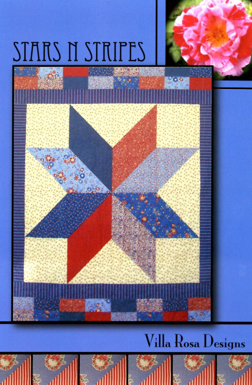 Stars N Stripes Quilt Pattern - 56” x 70” - Villa Rose