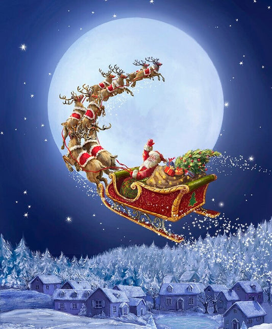 Christmas Time Is Here Panel - To All A Goodnight - Christmas Panel - Riley Blake - P10740 GOODNIGHT