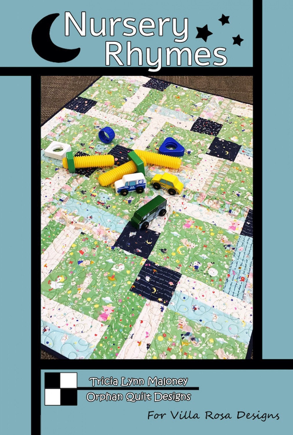 Nursery Rhymes Quilt Pattern - 39” x 52” - Villa Rose - Tricia Lynn Maloney - Orphan Quilt Designs