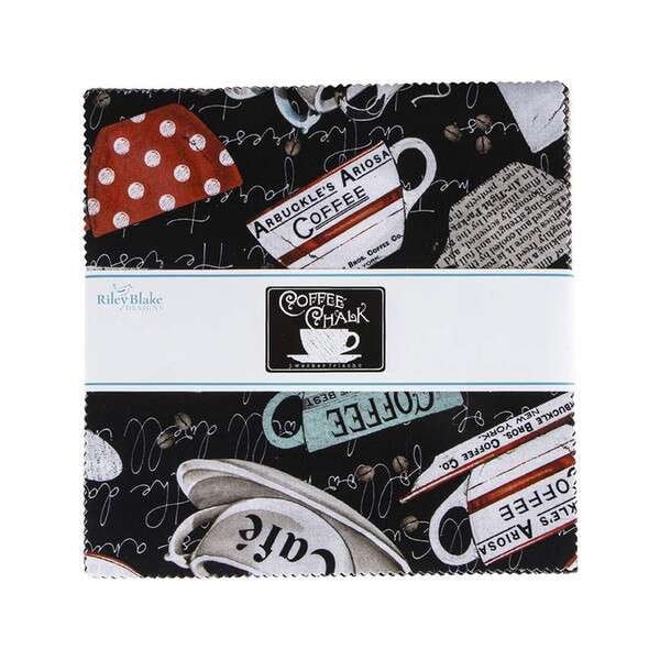 Coffee Chalk Layer Cake - 10” Stacker - J Wecker Frisch - Joy Studio - Coffee Fabric - Riley Blake
