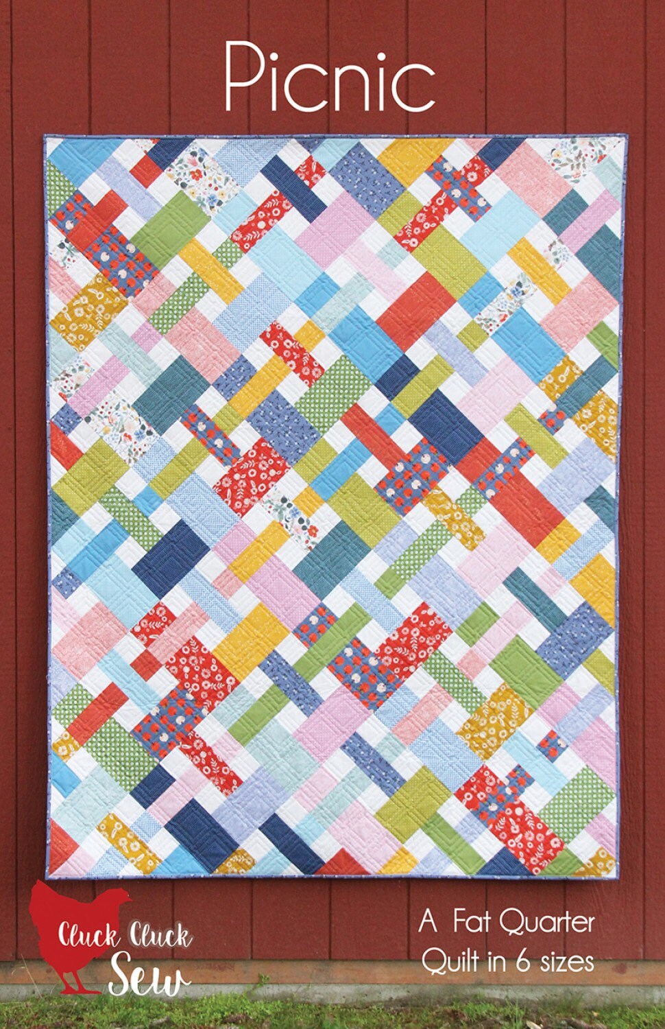 Picnic Quilt Pattern - Cluck Cluck Sew - Fat Quarter Friendly - 6 Sizes