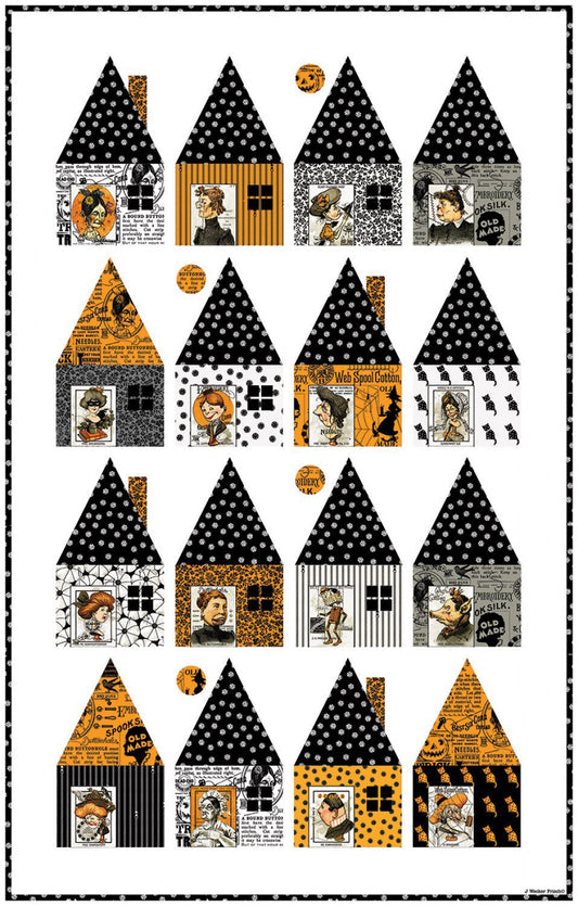 Cabin Chills Quilt Pattern - J Wecker Frisch - Joy Studio - Old Made - Halloween Quilt